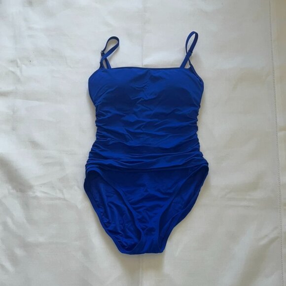 La Blanca Island Goddess Lingerie One Piece in Lapis Blue Size 8 - Picture 4 of 6